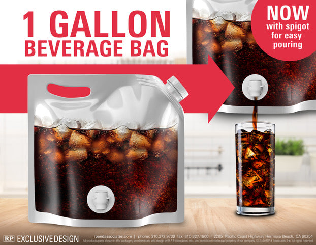 Choice 1 Gallon Beverage Take Out Bag - 25/Case