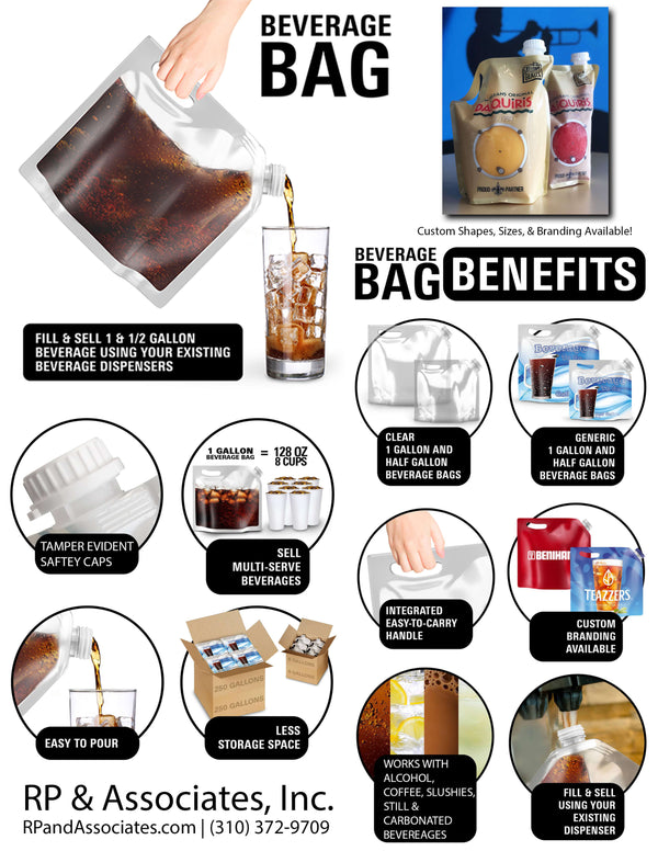 Printed 1 Gallon Beverage Bags (Case of 100) 0.79/Each